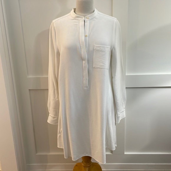 BCBG by MaxAzria Winter White A-line Dress. Rayon/Polyester blend. Size M - Picture 1 of 11